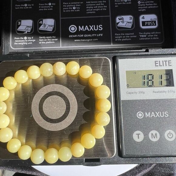 Lemon‎ Jasper Crystal Beaded Bracelet - Picture 7 of 7